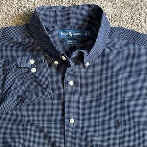 Ralph Lauren 16‎ (32/33) casual button down shirt business preppy navy cotton
